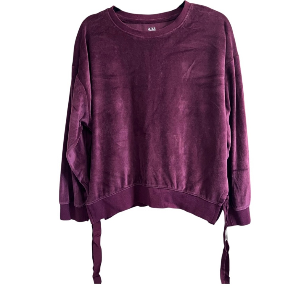 Velour side tie top